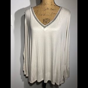 Charlotte Russe 1x sequins cut out shoulder top